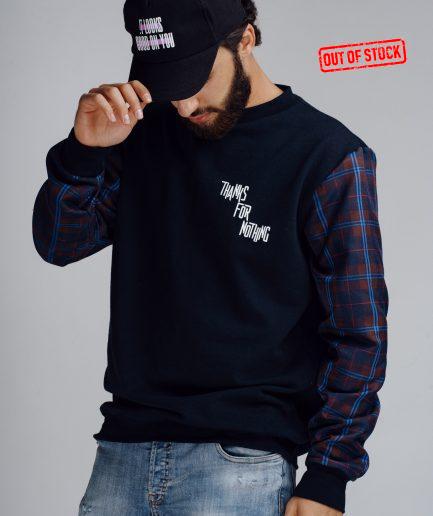 Tünd-göy unisex svitşört